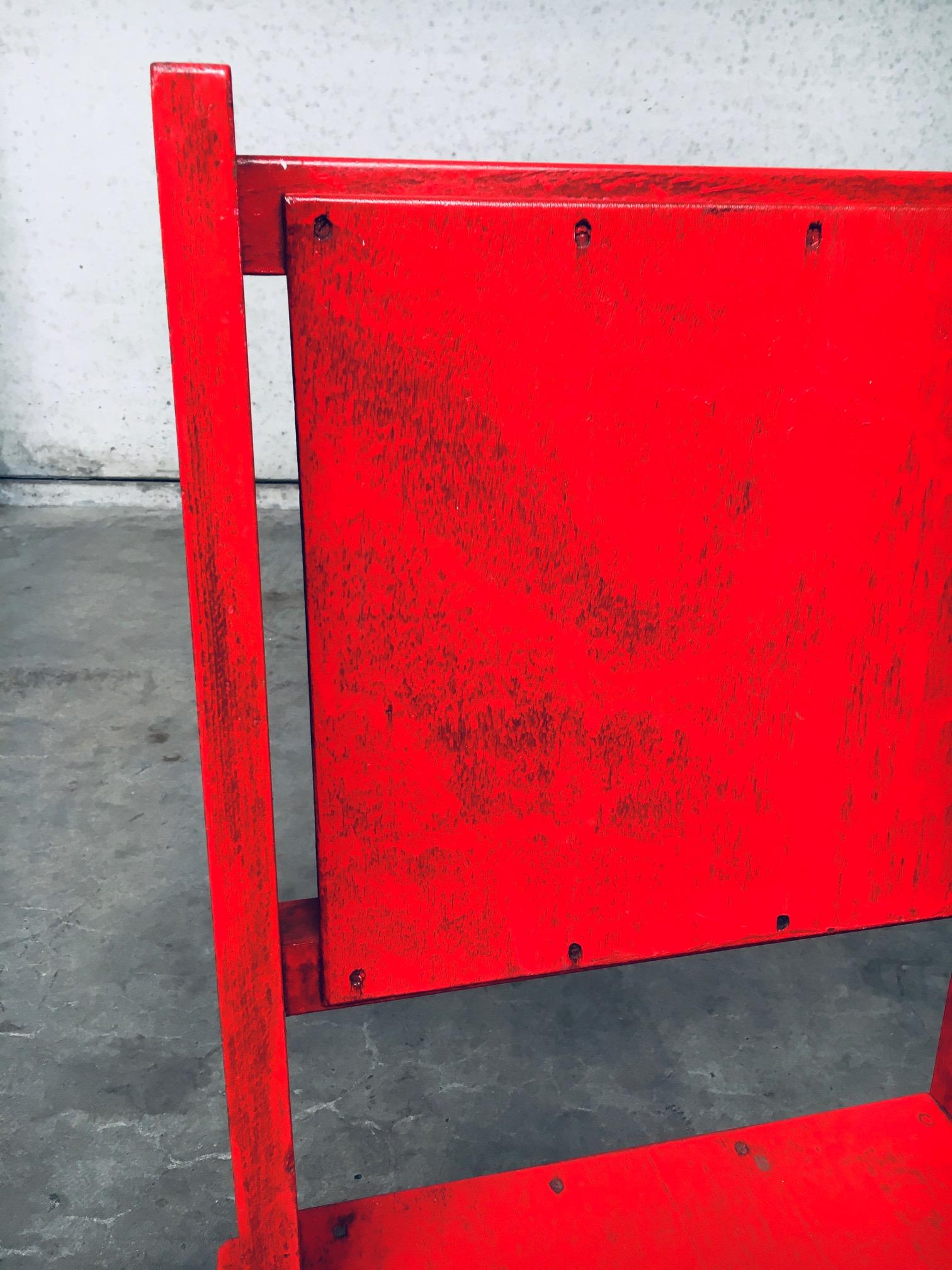 De Stijl Movement Design Red Chair Attributed to Jan Wils, 1920's Netherlands For Sale 9