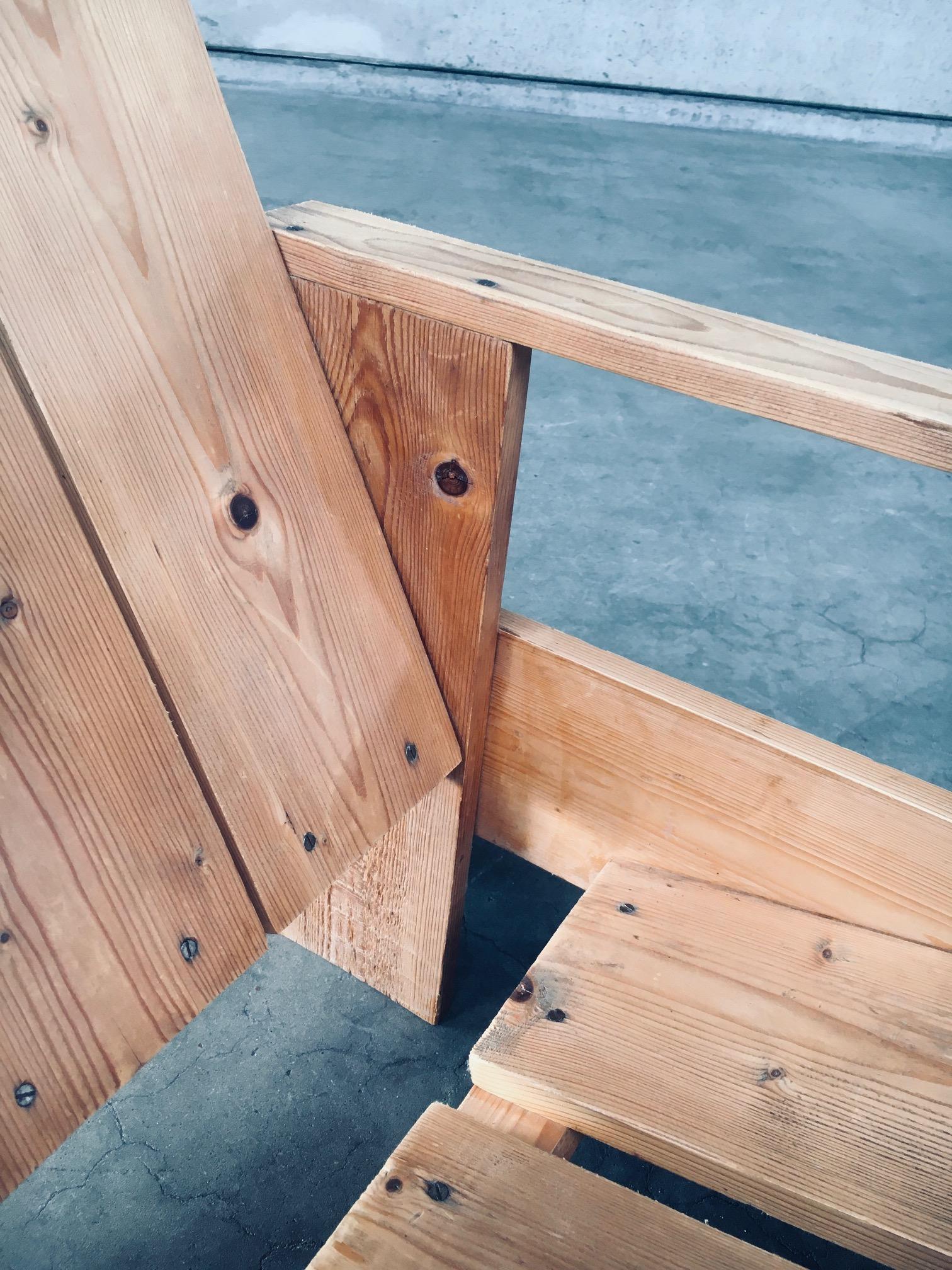Mouvement De Stijl Design hollandais Chaise en pin CRATE de Gerrit Rietveld en vente 12