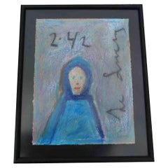 De Sucre. Original Pastel Drawing on Paper with Frame, Spain