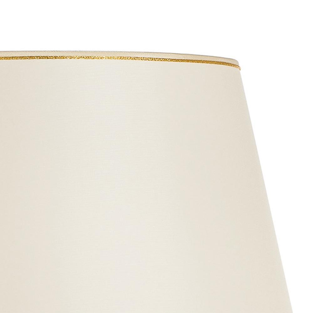 Lampe de table De Murano en verre de Murano soufflé à la bouche.
avec des finitions dorées. Détails en laiton vendu. Y compris un abat-jour blanc
avec garniture dorée. 1 ampoule, douille type E27, max 40 watt. L'ampoule n'est pas
inclus.
