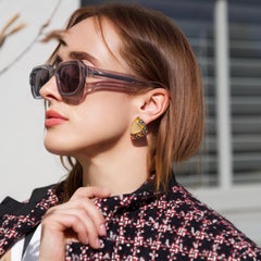 Orecchini a clip in oro e smalto De Vroomen - anni '80