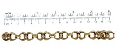 De Vroomen White Diamond and 18 Karat Yellow Gold Collet Set 1979 Bracelet