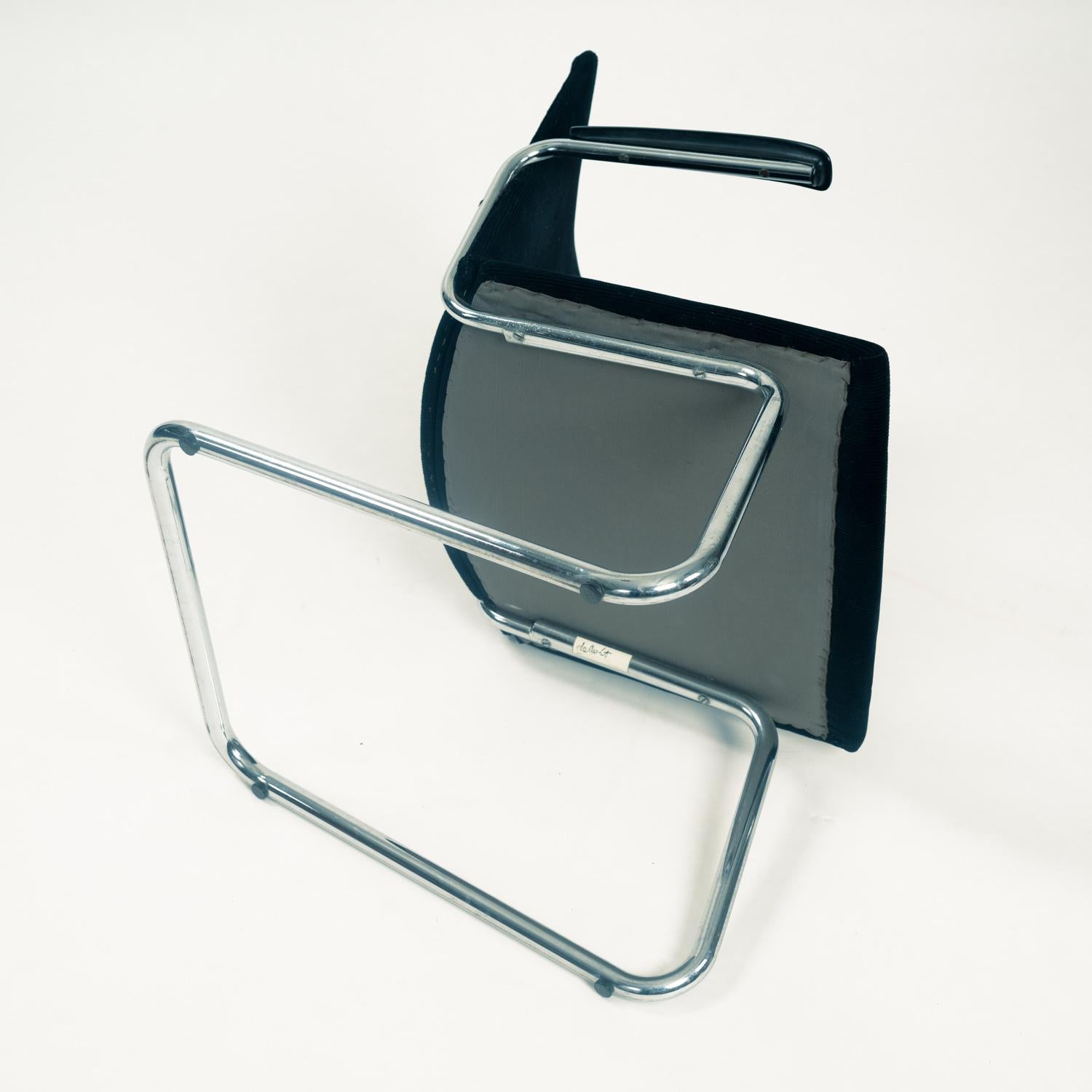 De Wit 4014 tubular steel Dutch lounge chair, The Netherlands 1950s For Sale 12