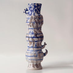 Totem Spike Tongue Vase - Modern Abstract Ornamental Ceramic Sculptural Vase
