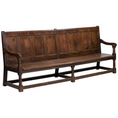 Antique Deacon Bench England, 18th Century