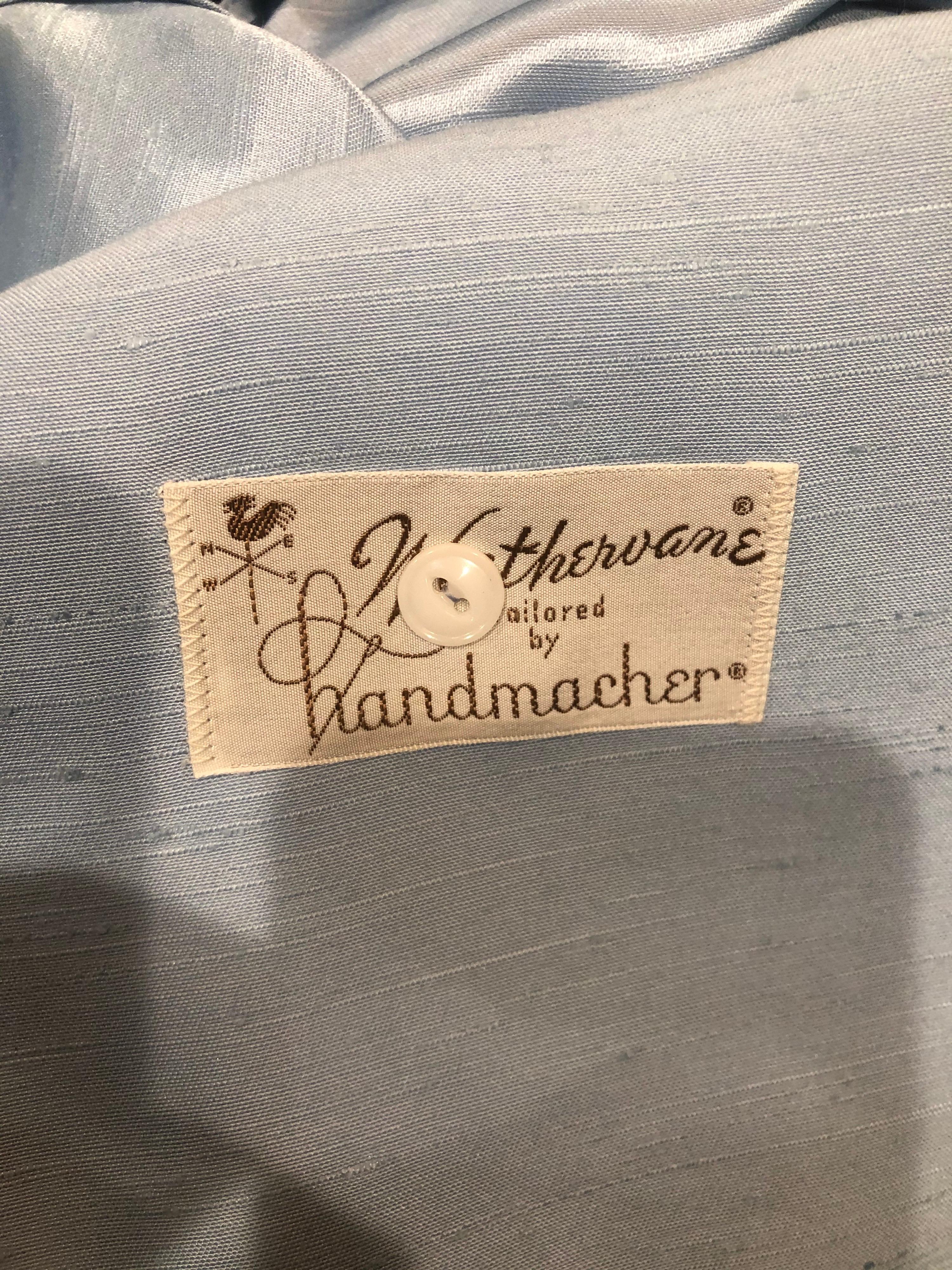 Deadstock 1960er Jahre Alvin Handmacher Hellblauer Strass Vintage 60er Jahre Rock Anzug im Zustand „Neu“ im Angebot in San Diego, CA