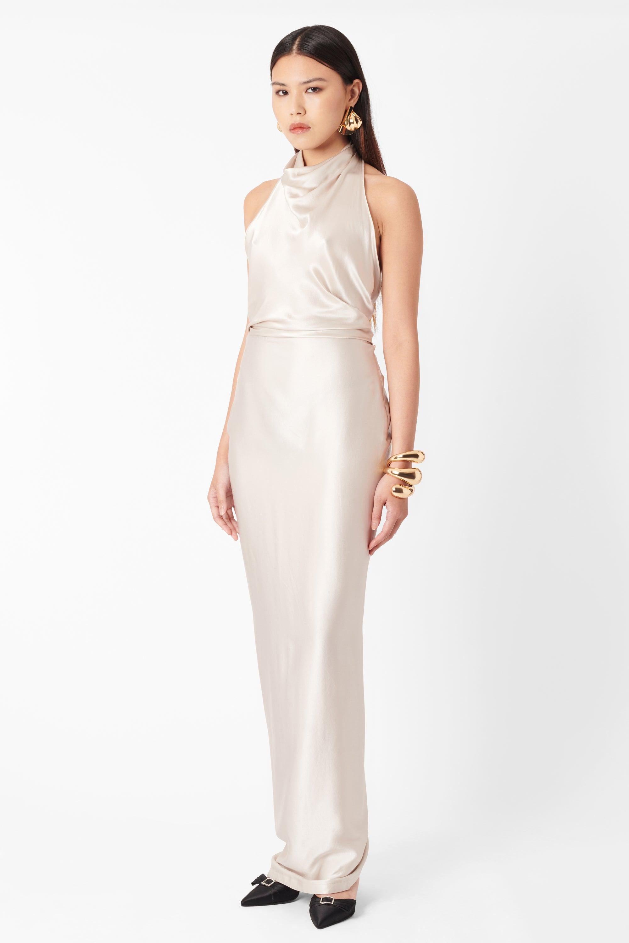 Deadstock F/W 2007 Runway Silk Halterneck Gown In Excellent Condition In London, GB