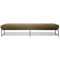 Dark Olive Heavy Canvas and Blackened Steel Extra Large Bench