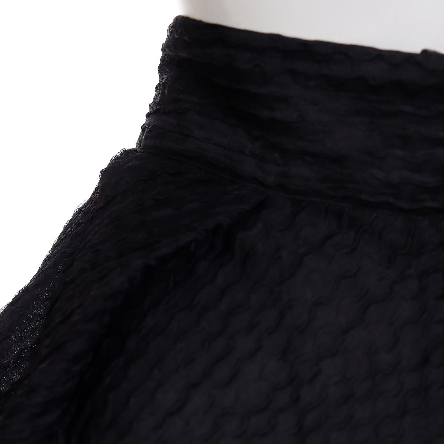 Deadstock Vintage Gianfranco Ferre Black Evening Skirt For Sale 3