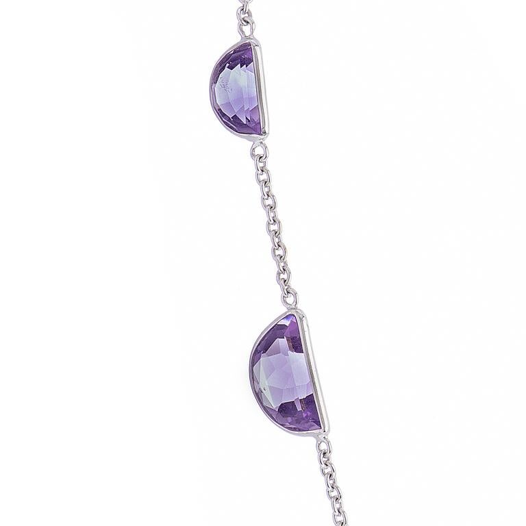 DEAKIN & FRANCIS, Piccadilly Arcade, London

This stunning 18ct white gold fancy cut amethyst necklace is the perfect finishing touch to any outfit. The perfect purple colour of the amethysts are sure to make you feel like royalty. This necklace