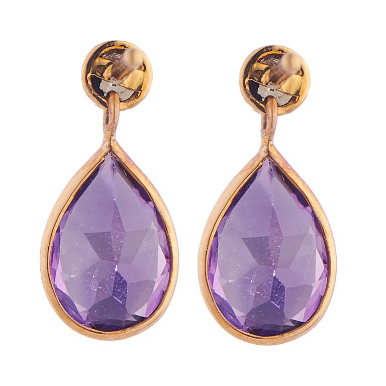 DEAKIN & FRANCIS, Piccadilly Arcade, London

These classic 18ct yellow gold amethyst and diamond drop earrings are a sophisticated accessory. The colour purple has long been associated with royalty and amethyst gemstones are no exception. These