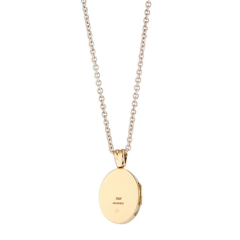 Deakin &amp; Francis Medaillon aus 18 Karat Gelbgold mit königsblauer und roter Emaille (Zeitgenössisch) im Angebot