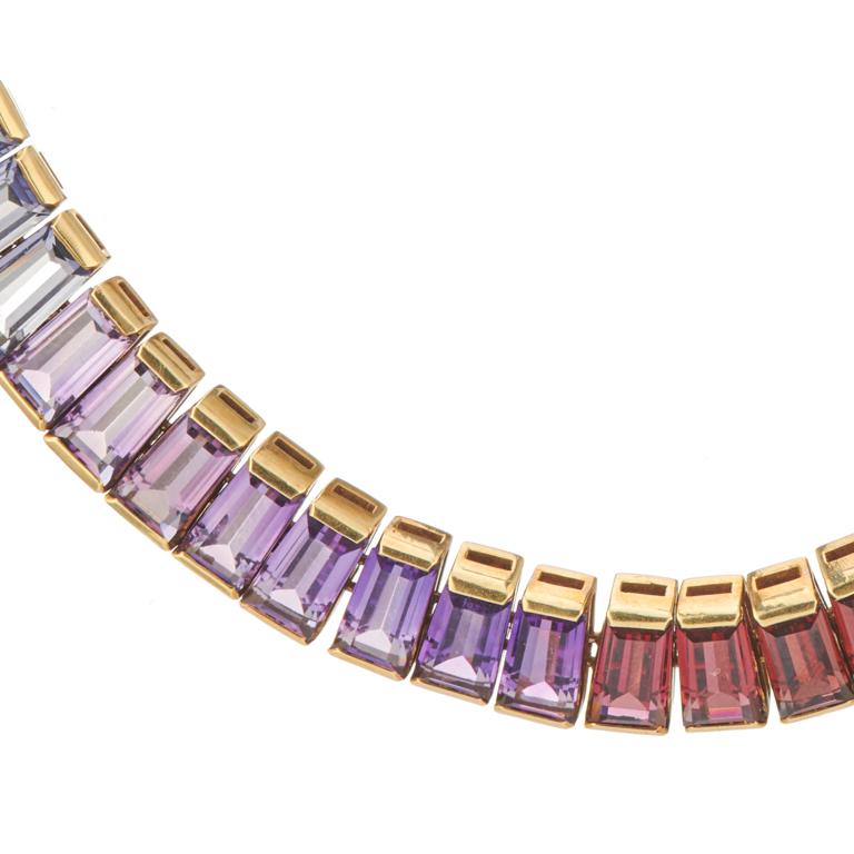 rainbow gemstone necklace