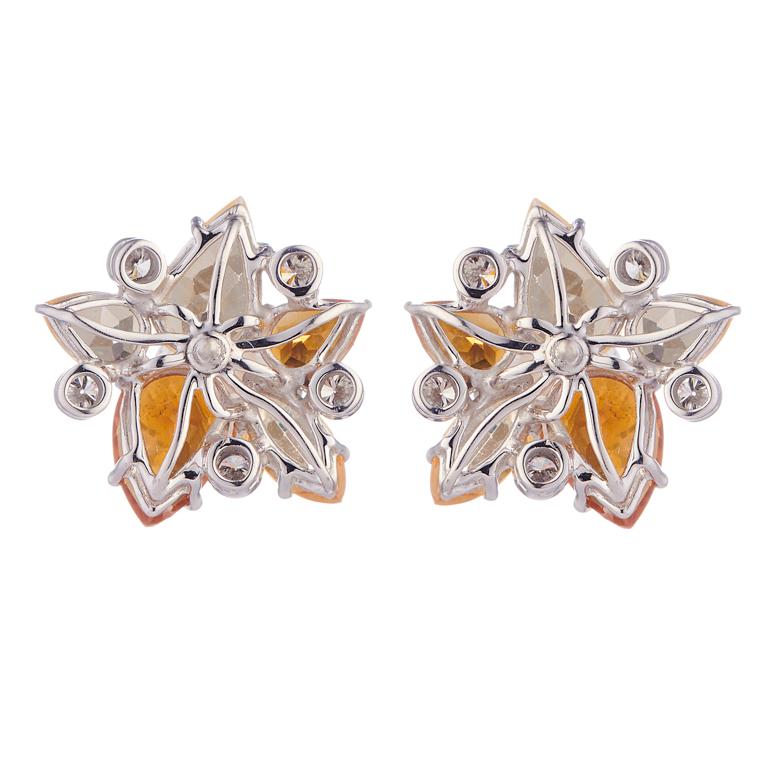 citrine earrings white gold