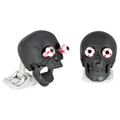Deakin & Francis Base Metal Eye Popping Skulls in Matte Black