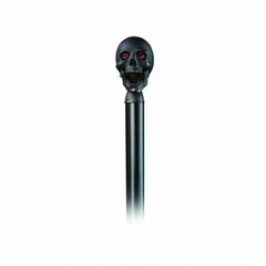 Deakin & Francis Black Walking Stick with Matte Black Skull Head