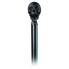 Deakin & Francis Black Walking Stick with Matte Black Skull Head