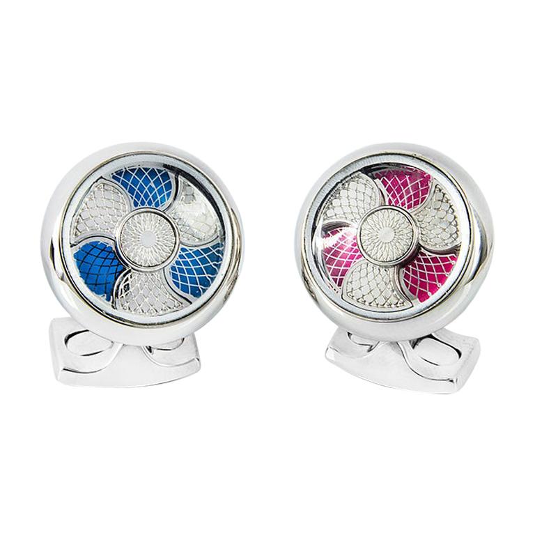 Deakin & Francis Blue and Pink Color Change Cufflinks For Sale