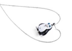 Deakin & Francis Enamel Silver Penguin Pendant
