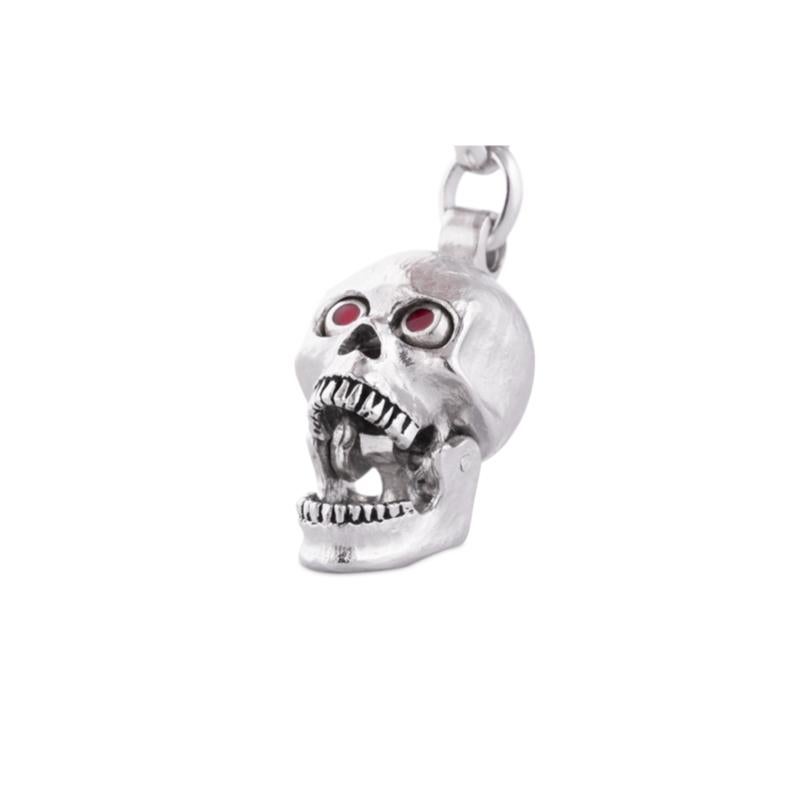 DEAKIN & FRANCIS, Piccadilly Arcade, London

This solid, skulls head keyring will guard your keys with its life! Featuring the Deakin & Francis iconic jaw dropping, eye popping design and stunning bright red, hand-enamelled eyes. This would be a