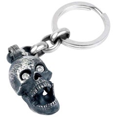 Deakin & Francis Large Skull Head Keyring with Popping Gem Eyes