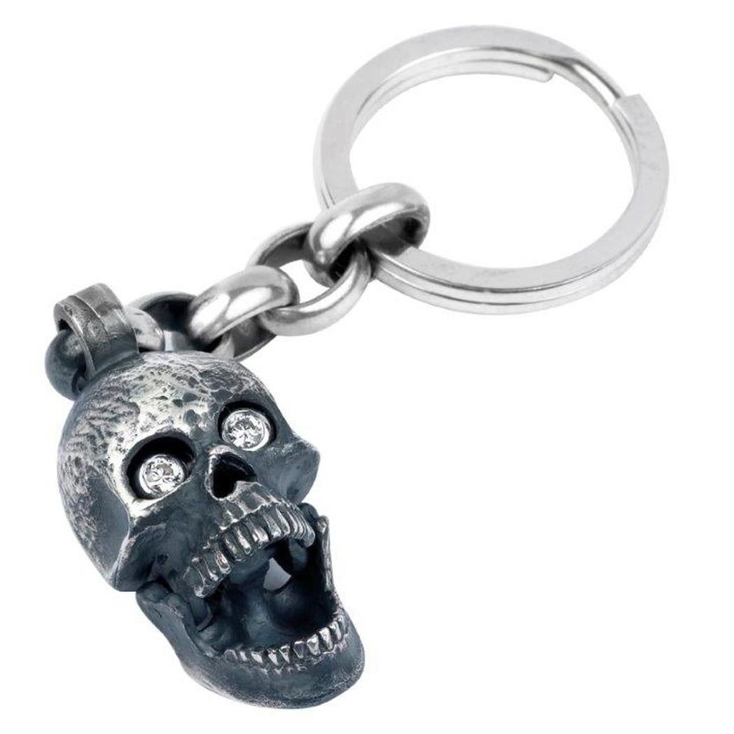 Deakin & Francis Large Skull Head Keyring with Popping Gem Eyes