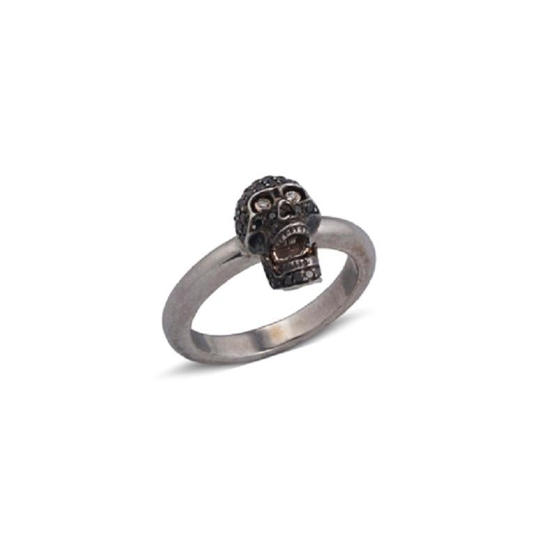DEAKIN & FRANCIS, Piccadilly Arcade, London

Our trademark skulls really are a statement! The skull made from 18kt gold and covered with pave set black diamonds has a jaw drop feature to reveal dazzling diamond eyes. Mounted onto a silver band. This