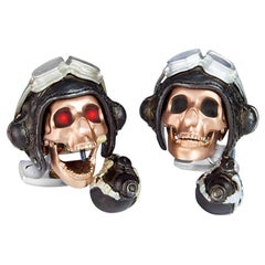 Deakin & Francis Limited Edition LED Pilot Skull Cufflinks