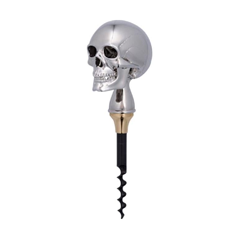 Deakin & Francis Luxury Skull Corkscrew in Silver Finish