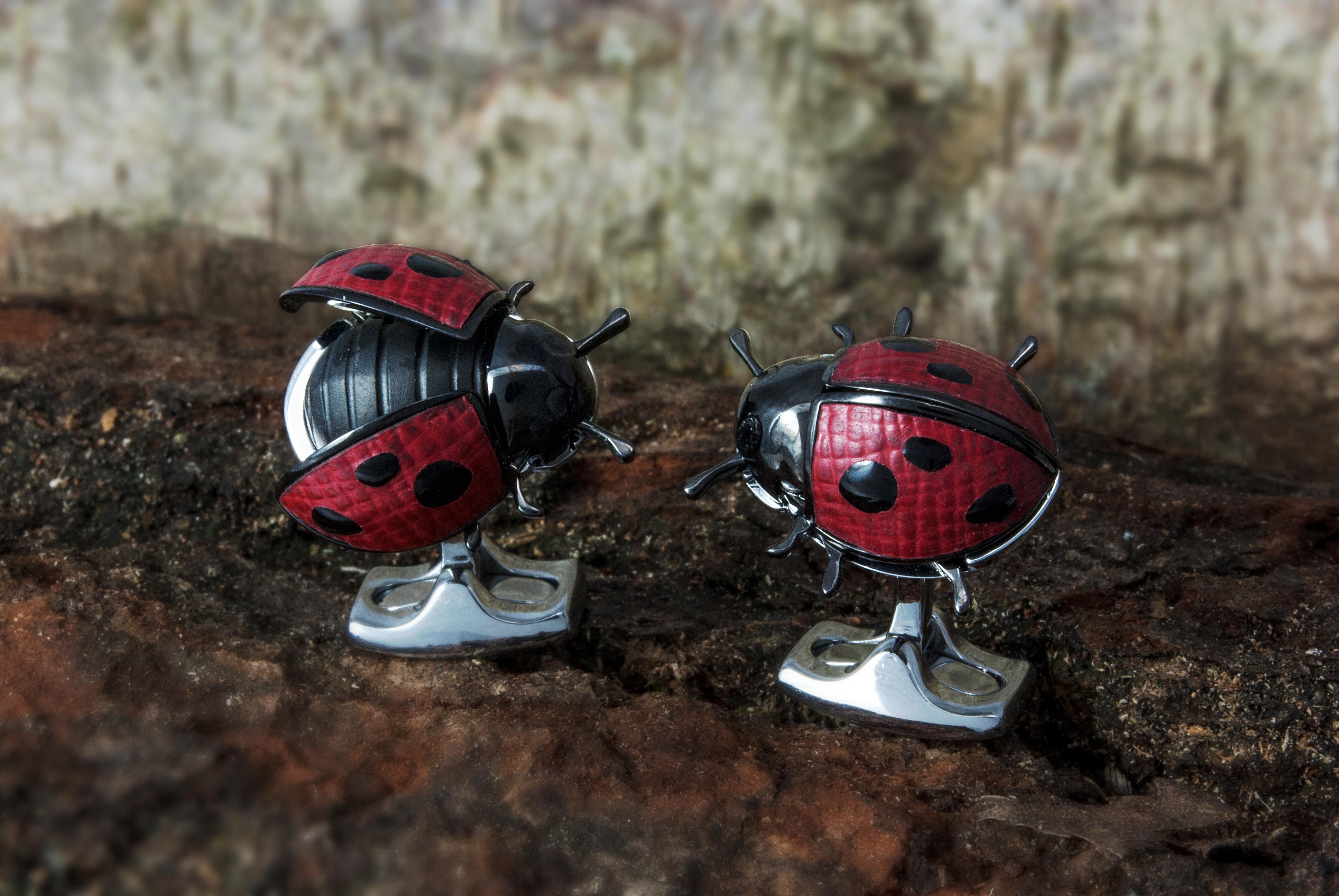 DEAKIN & FRANCIS, Piccadilly Arcade, London

These beautiful, unique ladybird cufflinks are sure to knock the spots off anyone who wears them!

Inspired by childhood nature trails and the great outdoors, these delightfully friendly little love bugs