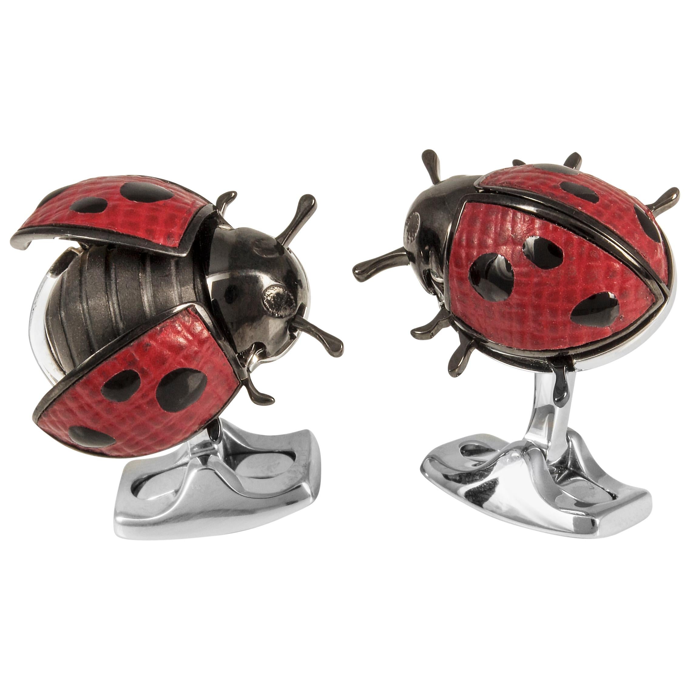 Deakin & Francis Moving Ladybird Cufflinks For Sale
