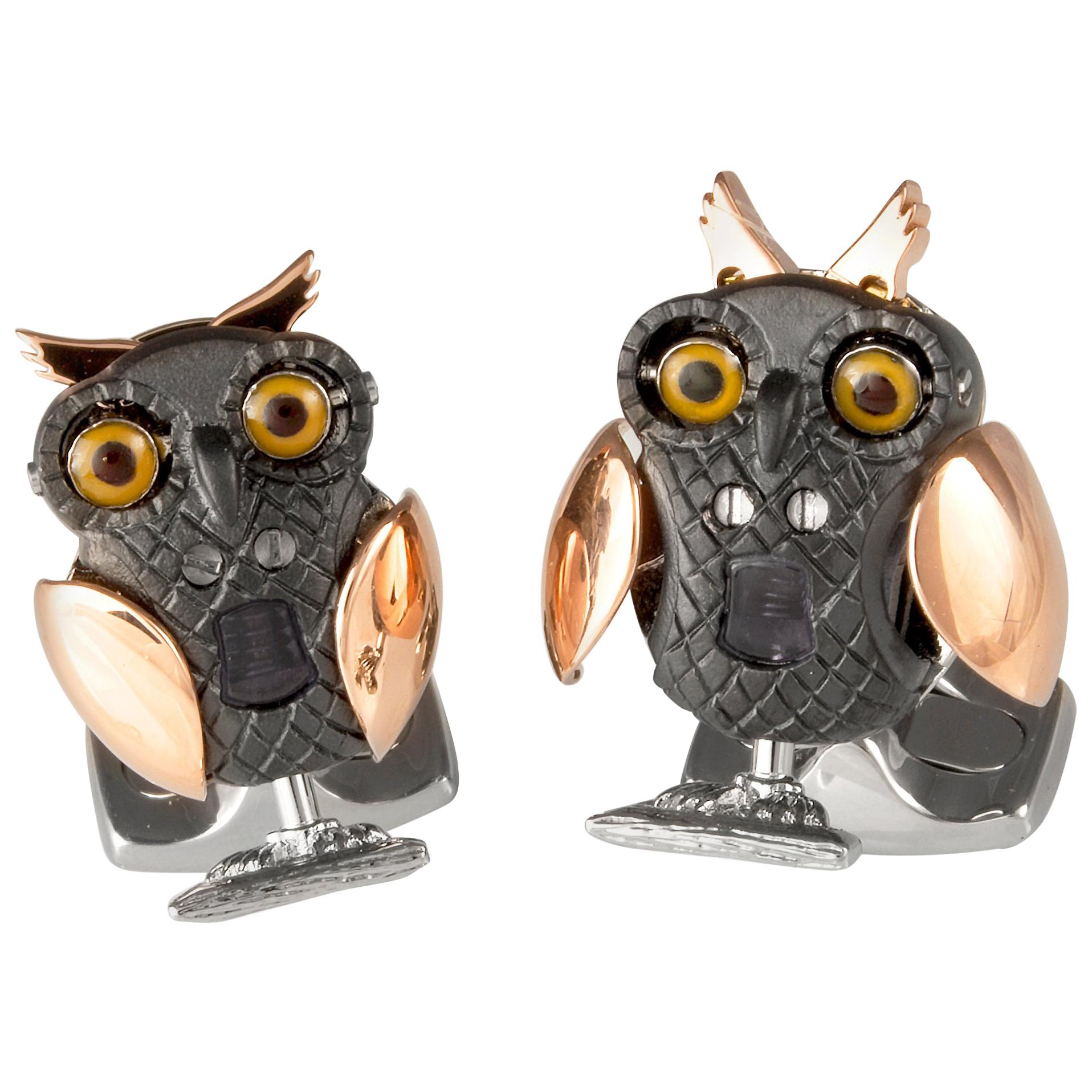 Deakin & Francis Moving Owl Cufflinks For Sale