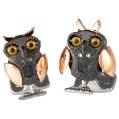 Deakin & Francis Moving Owl Cufflinks