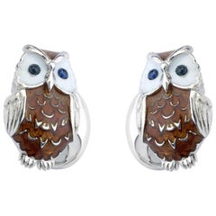 Deakin & Francis Silver Owl Cufflinks