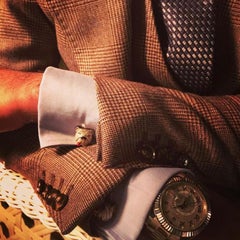 Deakin & Francis Sterling Silver Bulldog with Cigar Cufflinks