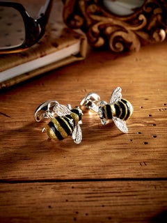 Deakin & Francis Sterling Silver Bumble Bee Cufflinks