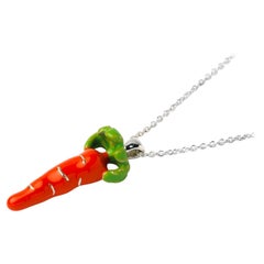 Used Deakin & Francis Sterling Silver Carrot Pendant