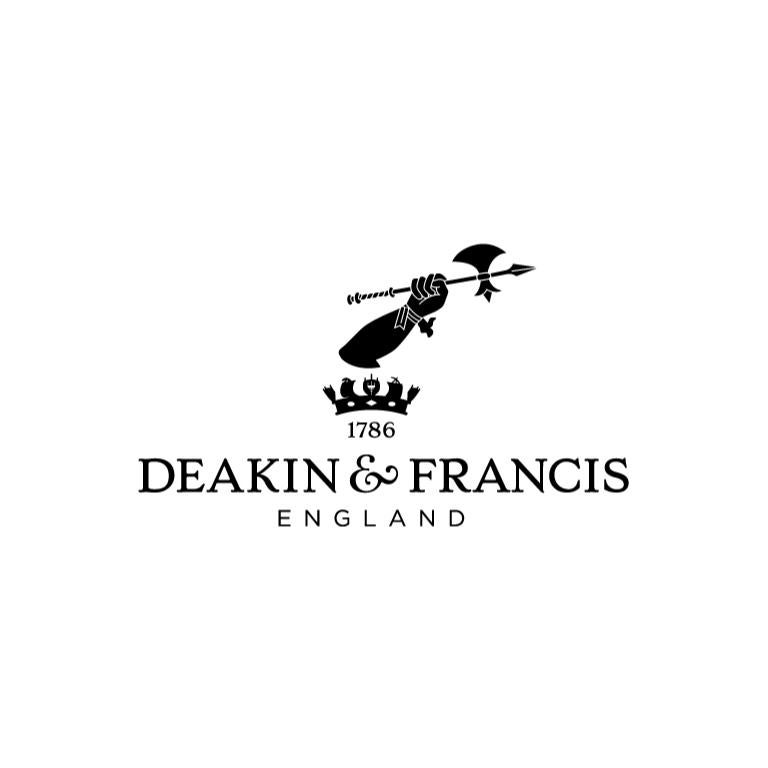 Round Cut Deakin & Francis Sterling Silver Cushion Shape Cufflinks with Round Onyx Inlay For Sale