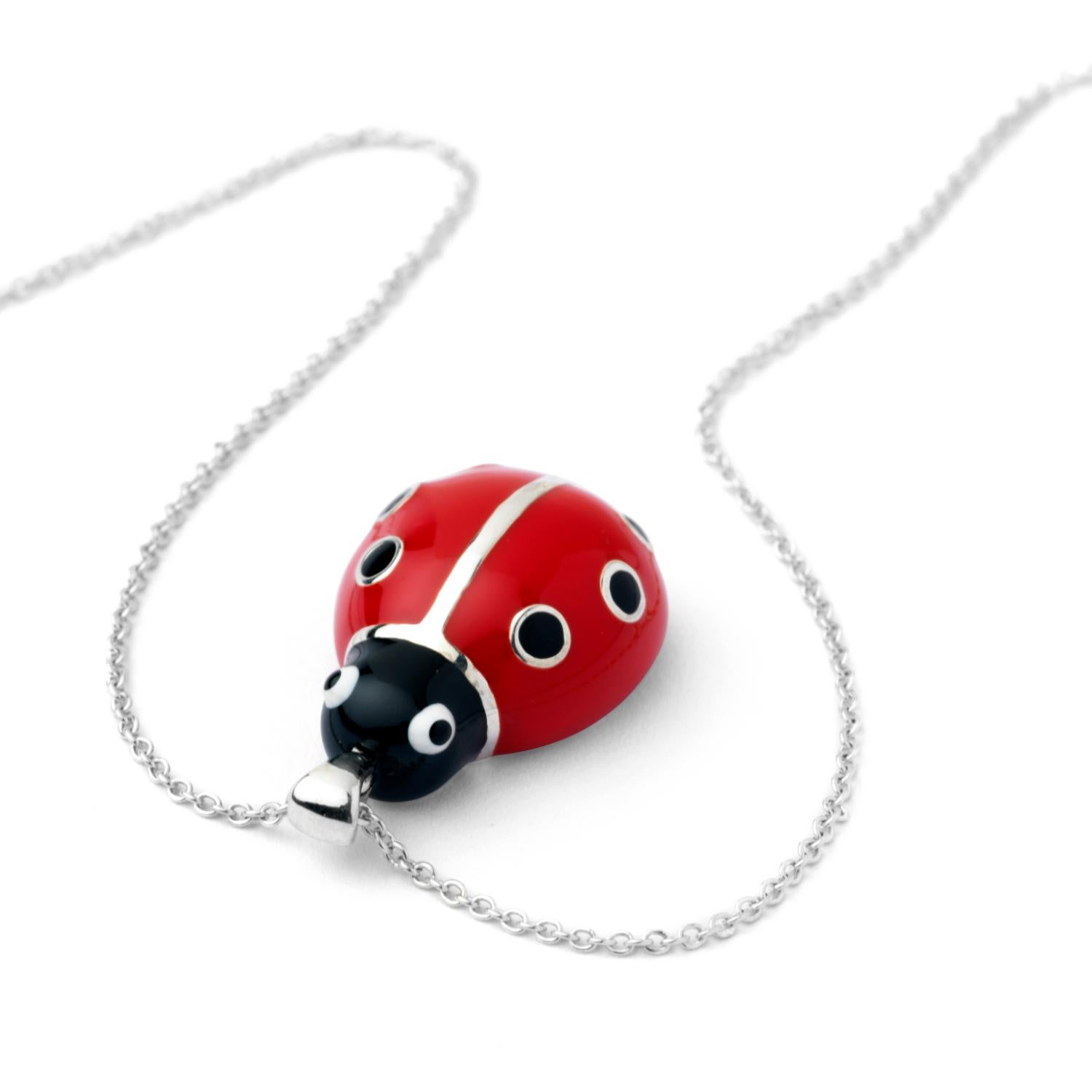 Deakin & Francis Sterling Silver Ladybird Pendant In New Condition For Sale In Birmingham, West Midlands