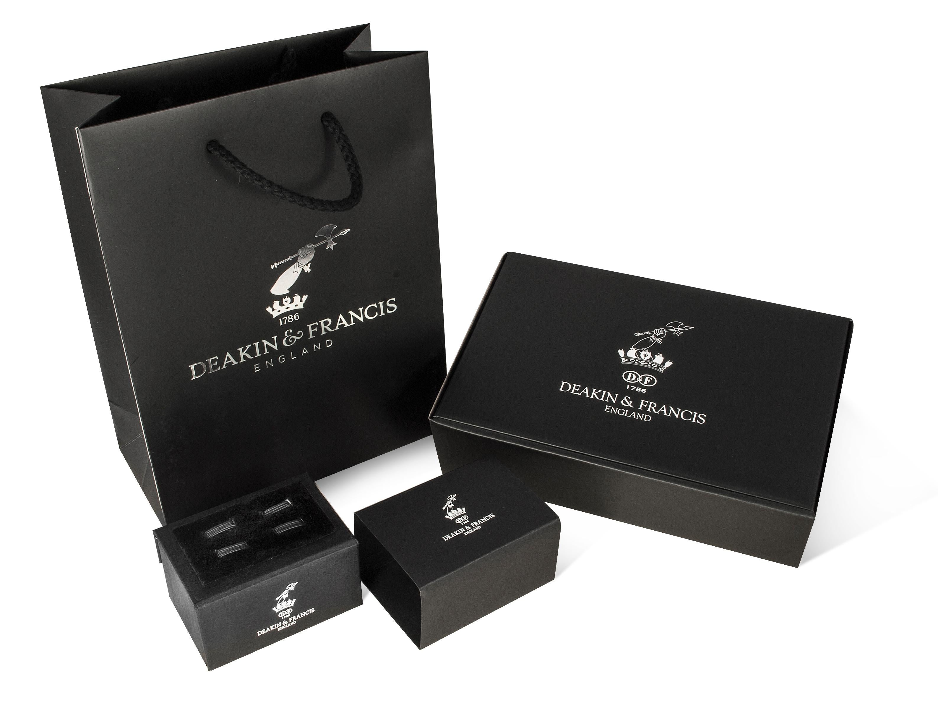 Contemporary Deakin & Francis Sterling Silver Pirate Cufflinks with Hairy Beard