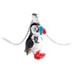 Deakin & Francis Sterling Silver Puffin Pendant