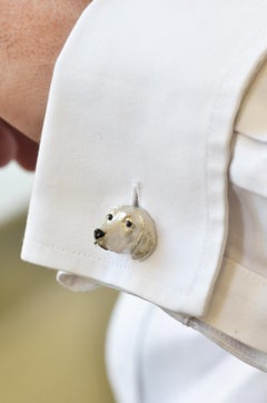 Deakin & Francis Sterling Silver Retriever Dog Cufflinks