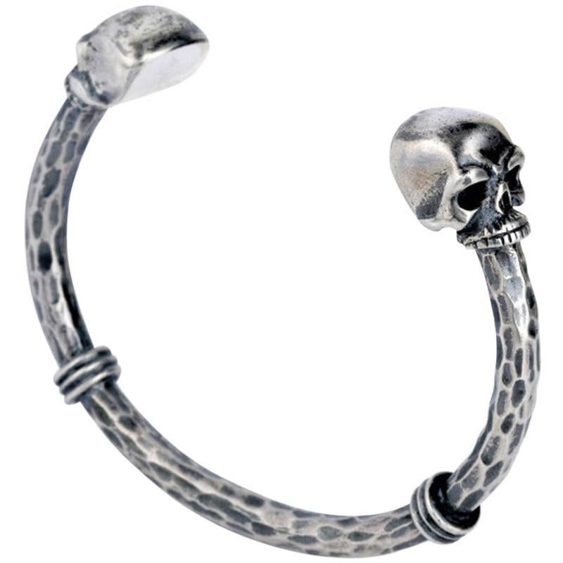 Deakin & Francis Sterling Silver Skull Bangle