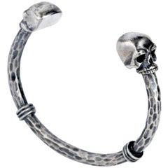 Deakin & Francis Sterling Silver Skull Bangle