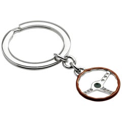 Deakin & Francis Sterling Silver Vintage Steering Wheel Keyring