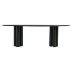 *Deal for Dawn* Modern Dining Room Oval Table Solid Oak Pedestal *BLACK* 220