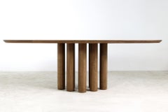 *Deal for Mary* Modern Dining Room Oval Table Solid Oak Pedestal 200x110x77cm