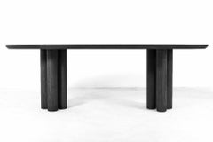 *Deal for Melanie* BLACK Modern Dining Room Oval Table Solid Oak, NL Pedestal