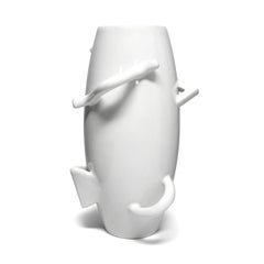 Vase en porcelaine Dealbata d'Alessandro Mendini pour Zanotta, 1987