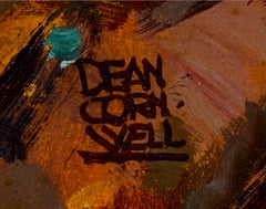 Art Deco Painting Romantic Couple on Rocks